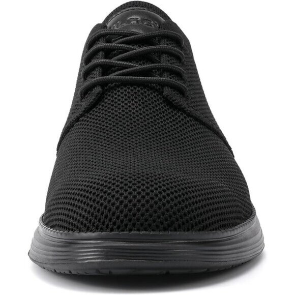 ⚡VILOCY Men's All Black Fashion Business Comfortable Breathable Dress Sneaker - Picture 5 of 9